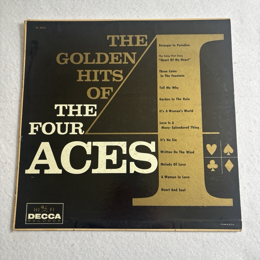 The Golden Hits of The Four Aces Vinyl LP Decca DL 4013 High Fidelity 33‎ RPM